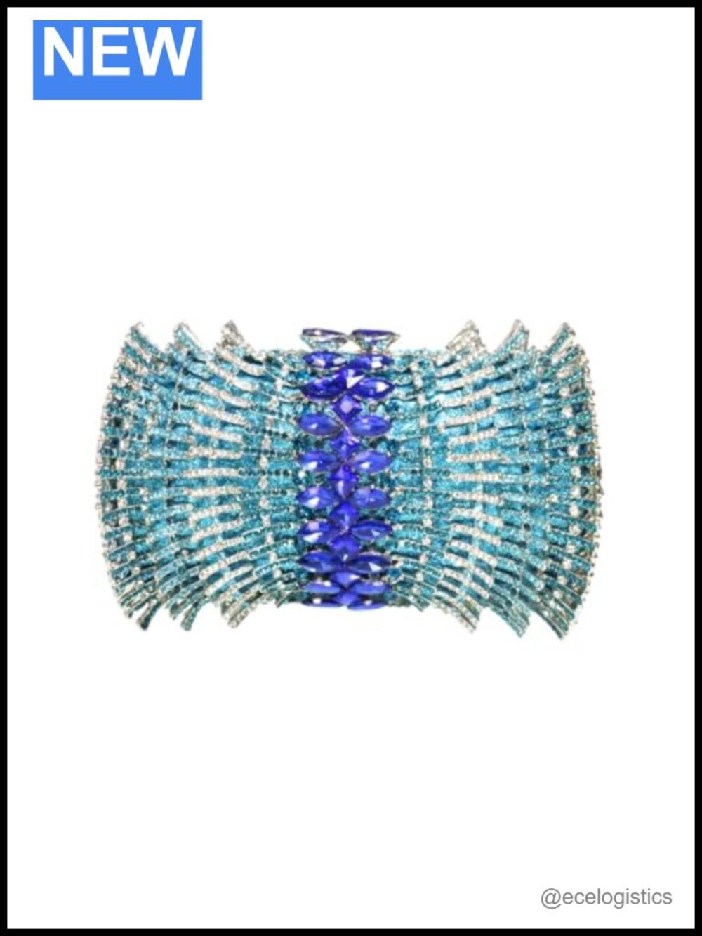 Rhinestone Evening Clutch Faux Leather Wedding Purse Bridal Prom Handbag Party